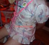 Note dummy clipped to AB Lucinda's plastic dress